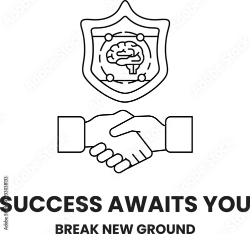 The image is meant to convey the idea of breaking new ground