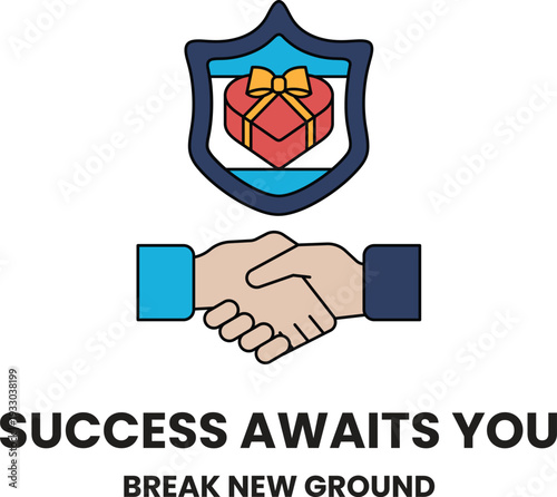 A black and white logo for a company that is about to succeed