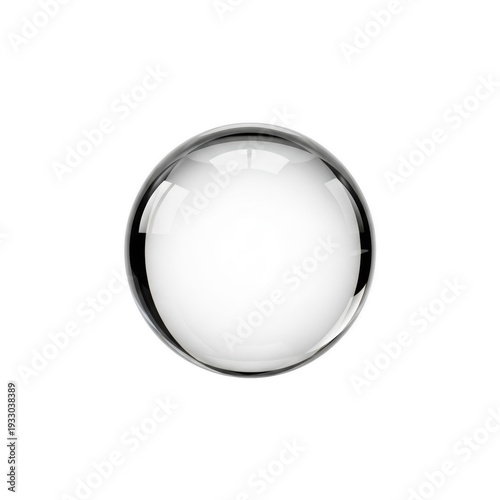 A shiny metal sphere with a reflective surface isolated on transparent background