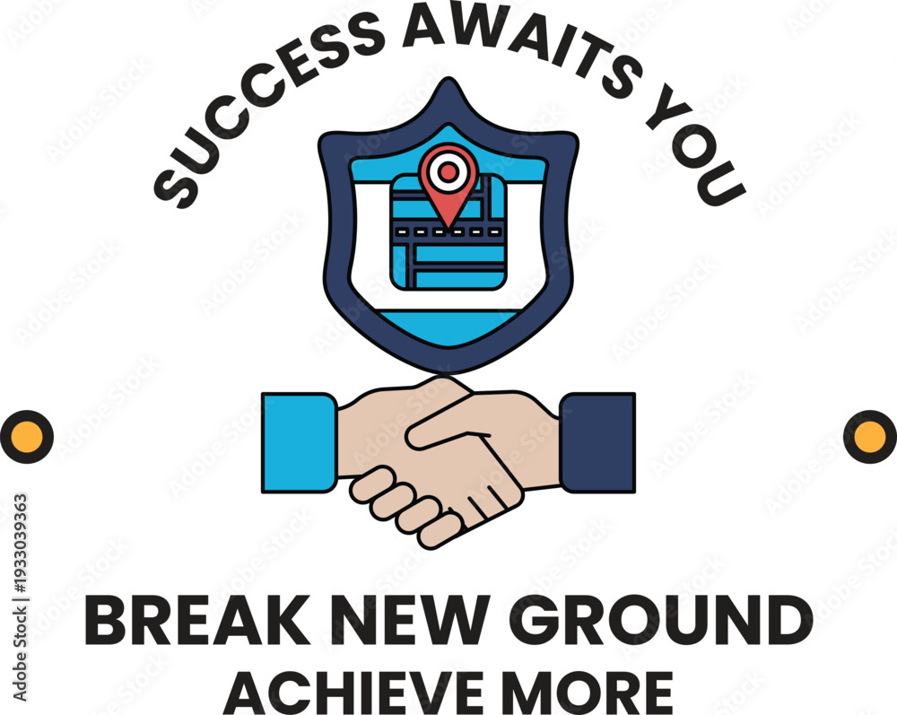 Obraz premium A logo for a company that says success awaits you