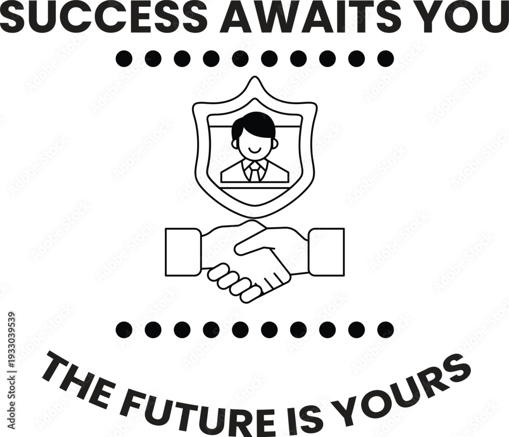 Fototapeta premium A man is holding hands with another man in a shield