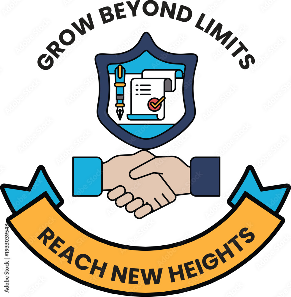 Fototapeta premium A logo for Grow Beyond Limits Reach New Heights