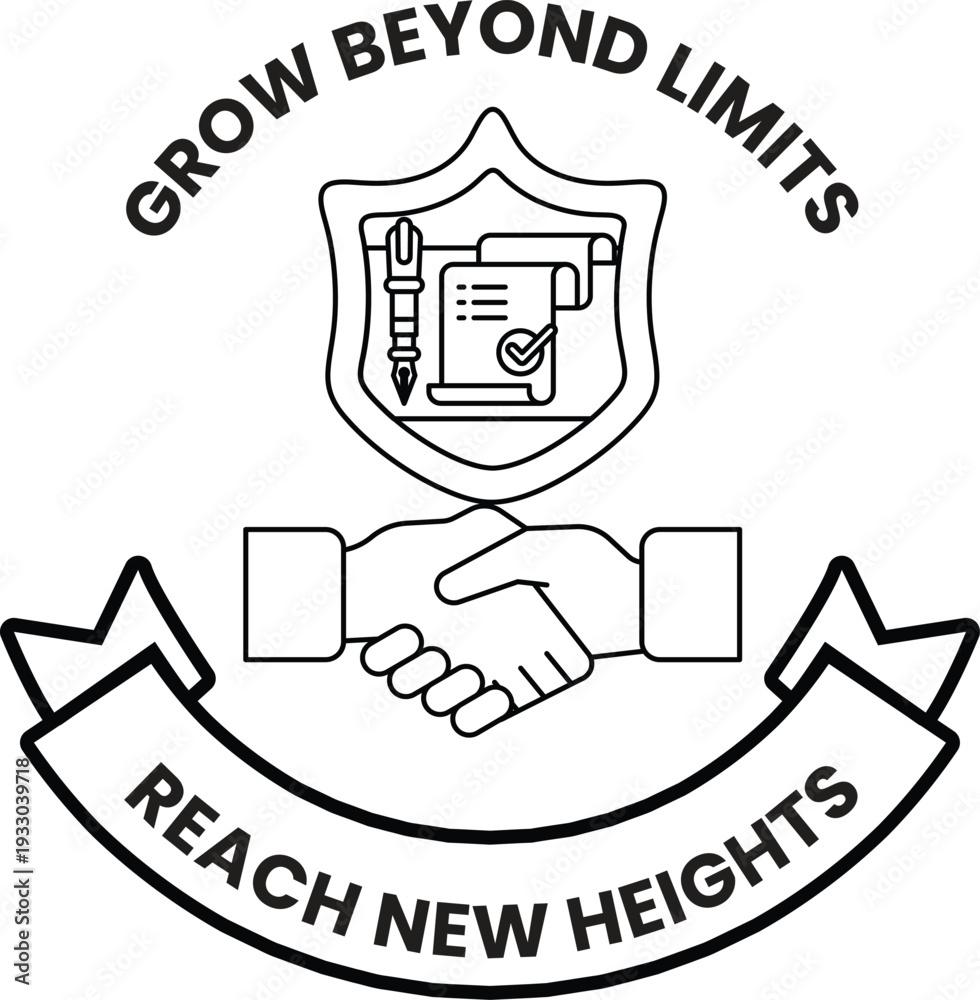 Fototapeta premium A logo for Grow Beyond Limits Reach New Heights