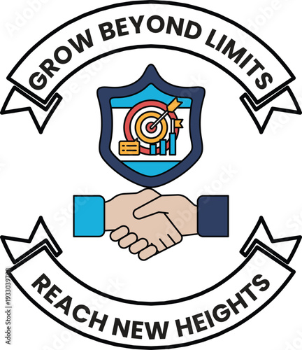 A logo for Grow Beyond Limits Reach New Heights