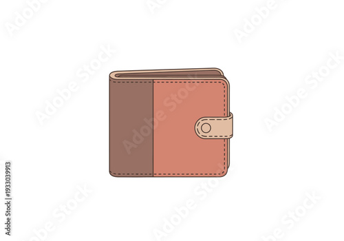 Leather Bifold Wallet Accessory for Storing Currency and Cards