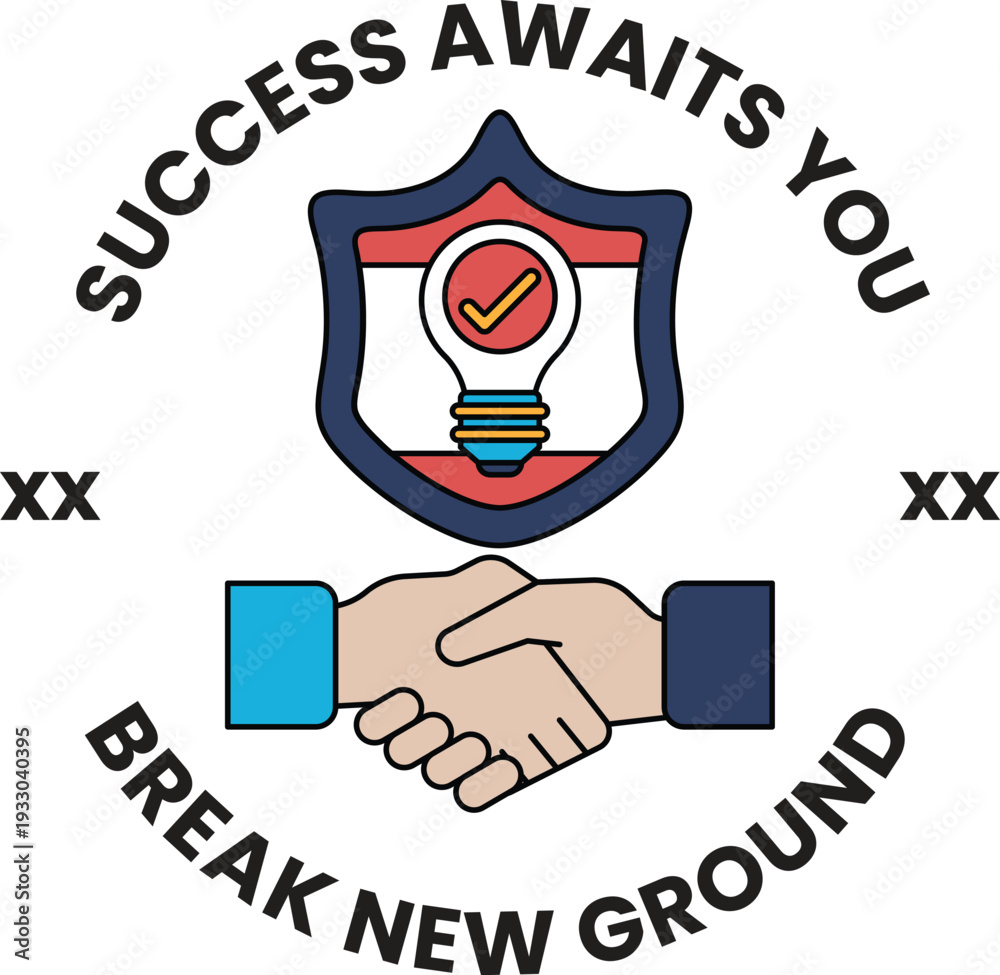 Obraz premium A logo for a company that says success awaits you