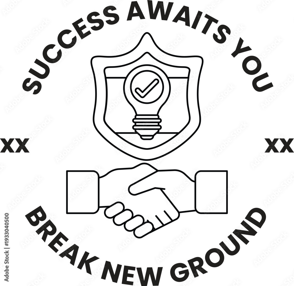 Obraz premium A logo for a company that says success awaits you