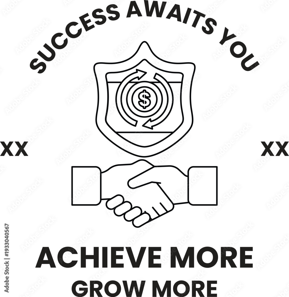 Fototapeta premium A shield with a dollar sign on it