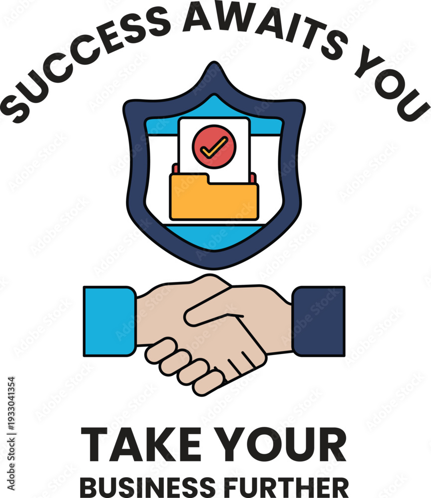 Fototapeta premium A white and black image of two hands shaking with the words 