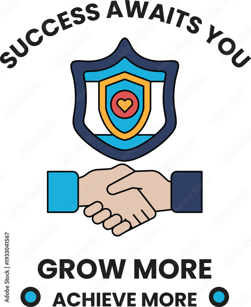 Fototapeta premium A black and white image of two hands shaking with the words 