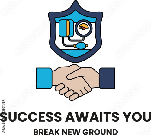 A black and white logo for a company that is about to succeed