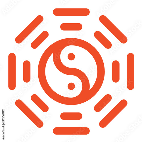 Yin and Yang Icon – Symbol of Taoism representing balance and harmony