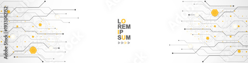 Circuit board digital abstract background. Motherboard technology texture design. AI semiconductor and computer processor on tech bg. Vector illustration