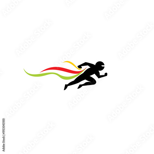 Running People Logo Vector. Run Icon