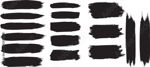 Brush stroke patterns and shapes