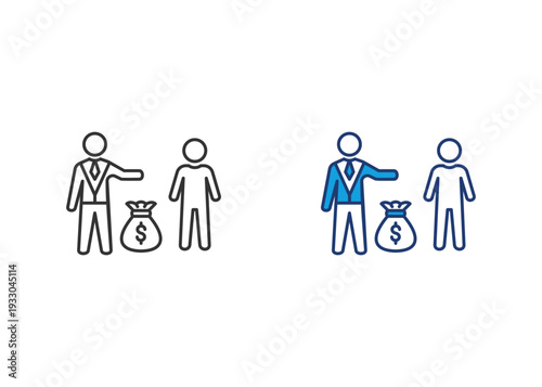 Creditor Icon Set Multiple Style Collection