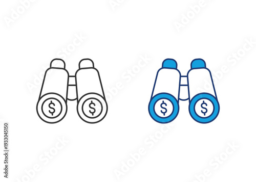 Financial Monitoring Icon Set Multiple Style Collection