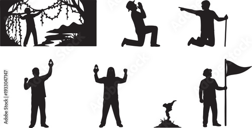 The Moment of Discovery Explorer Silhouettes Set of Six