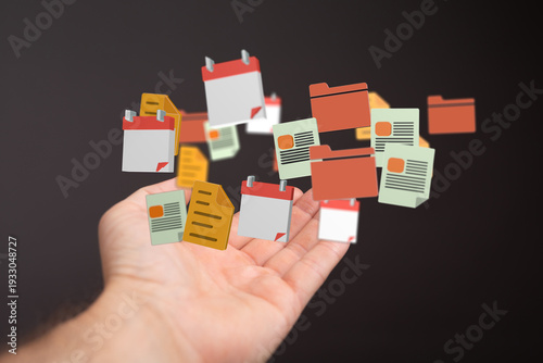Abstract image of a hand di...