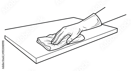 Hand Wiping Surface Cleaning Method