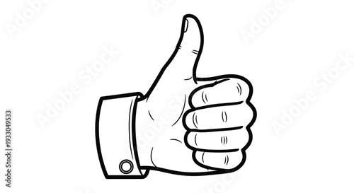 Thumbs Up Approval Gesture Business Success Icon