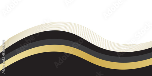 Black gold background vector wallapaper for backdrop, banner. vektor