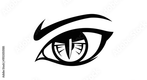 Stylized Illustration of Human Eye Closeup.