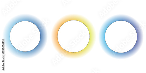 Multicolored blurred circles. Colorful bokeh lights. Abstract blurred background. Neon glowing spheres