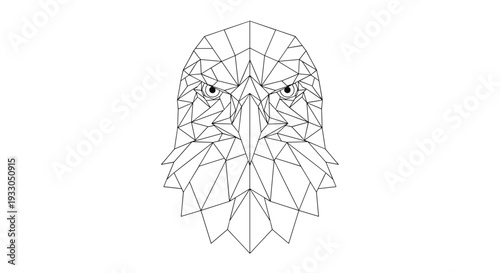 Geometric Low Poly Lion Head Illustration.