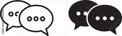 Black speech bubble collection.Chat Speech Bubble Icon Set,Set of speech bubble. Speech bubble comic
