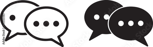 Black speech bubble collection.Chat Speech Bubble Icon Set,Set of speech bubble. Speech bubble comic