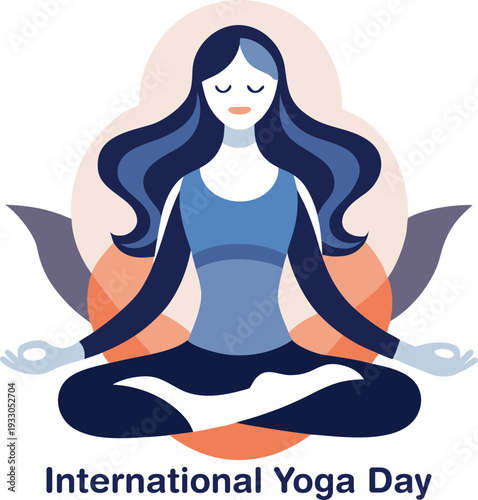 Woman practicing yoga on international yoga day