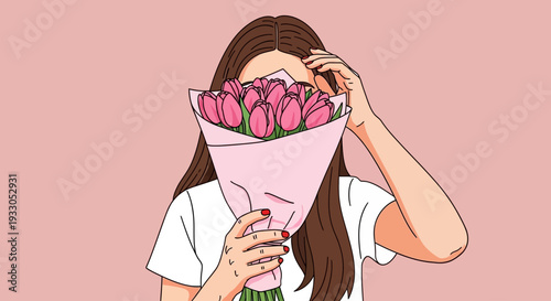 Easter bunny and eggs on grassy field with pastel colors from a child's viewpoint