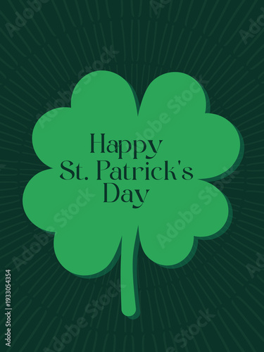 St. Patrick's Day Celebration theme with green color leaf illustration