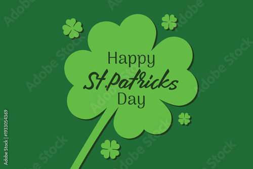 St. Patrick's Day greeting card in green theme illustration