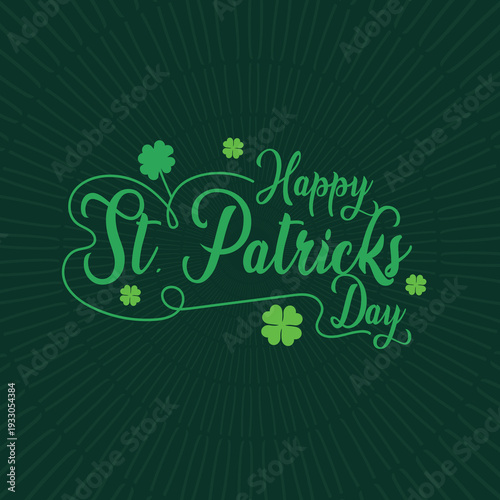 Happy St. Patrick's Day in flower green theme post