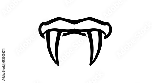 Vampire Fangs Illustration Simple Design.