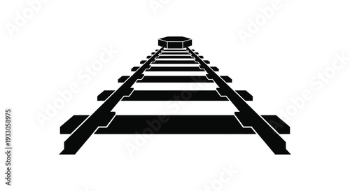 A stark black and white illustration of a mesoamerican step pyramid structure
