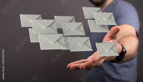 Concept of email marketing,...