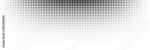 Dotted gradient vector illustration, white and black halftone background, horizontal seamless dotted lines, monochrome dots texture backdrop, retro effect. modern