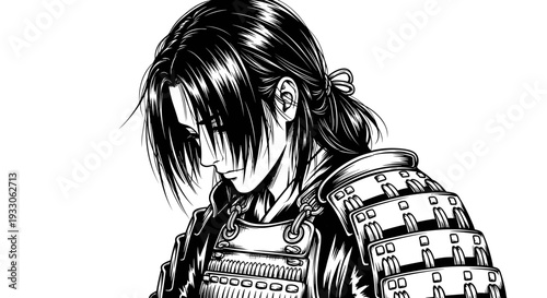 Illustration of a Samurai Warrior Character.