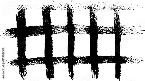 High contrast abstract waffle grid stencil design for artistic projects