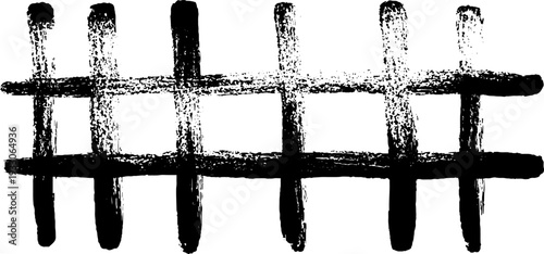 High contrast abstract waffle grid shadow design in stencil style for decorative art