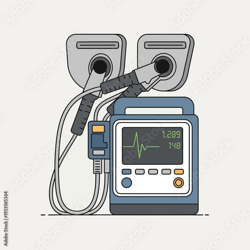 Defibrillator Machine for Cardiac Arrest Emergency Medical Equipment