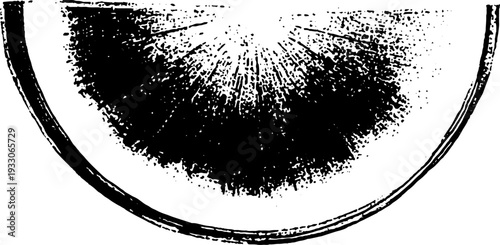 High contrast abstract watermelon wedge stencil design for creative print projects