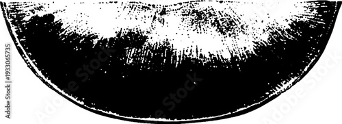 Grunge watermelon wedge stencil design for prints and posters