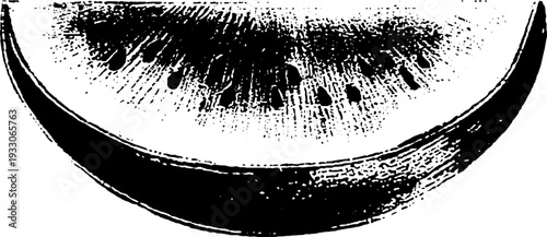 Abstract watermelon wedge stencil design for summer decor