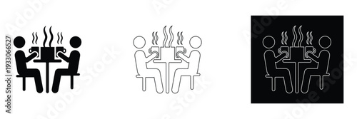 People enjoying coffee together in a meeting