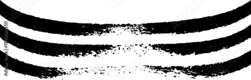 Abstract stencil welcome mat design with high contrast fibers for home decor