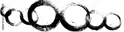 Abstract high-contrast whisk wire loop stencil design for grunge art